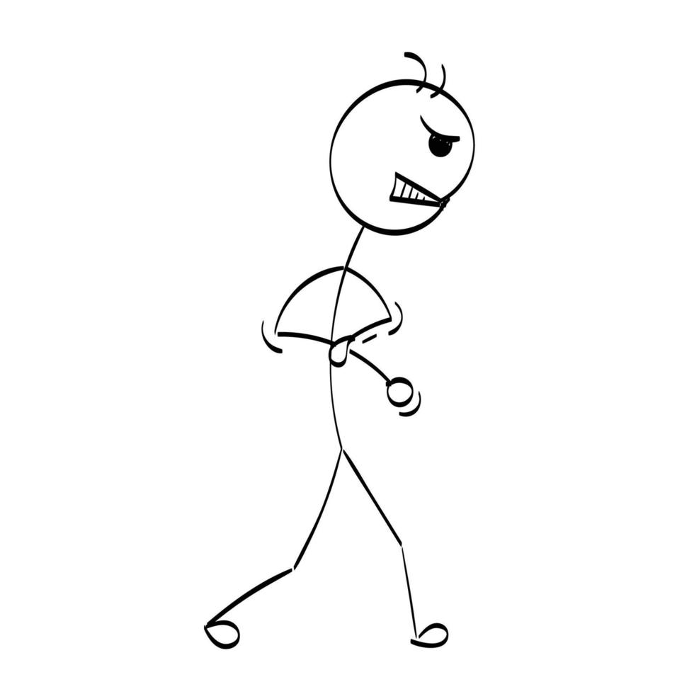 Vector cartoon stick figure or character illustration