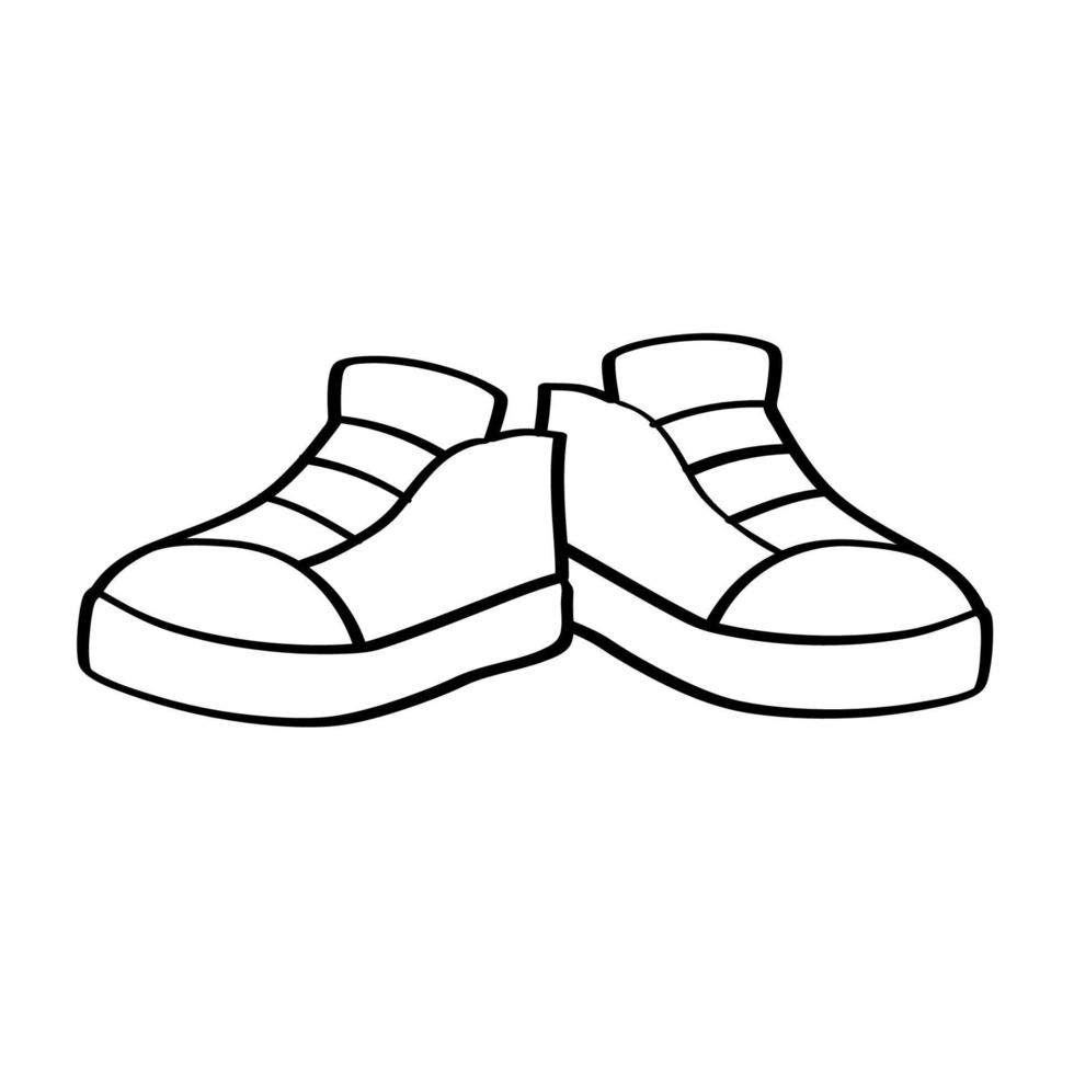 icono de zapatillas. icono de ropa infantil y accesorios escolares vector