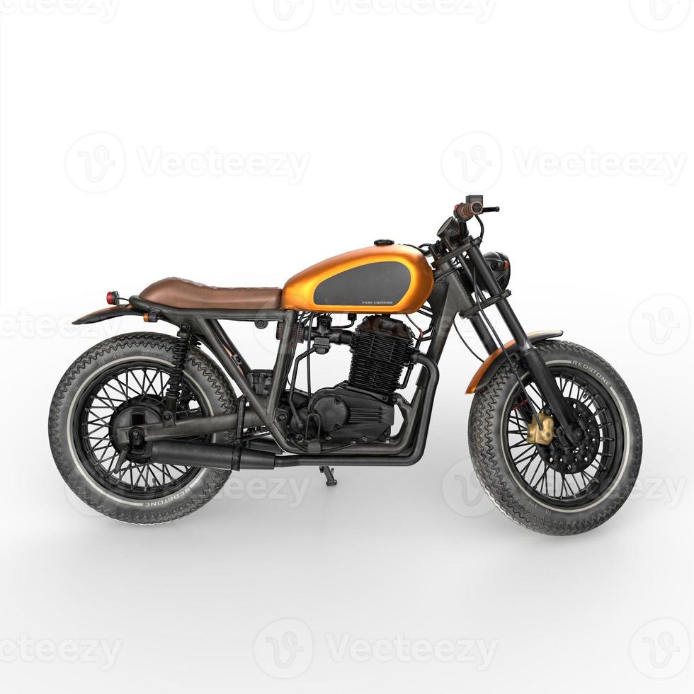 Motorcycle isolated on white background photo