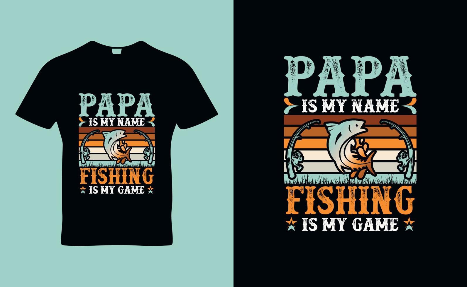 vector de plantilla de diseño de camiseta de pesca