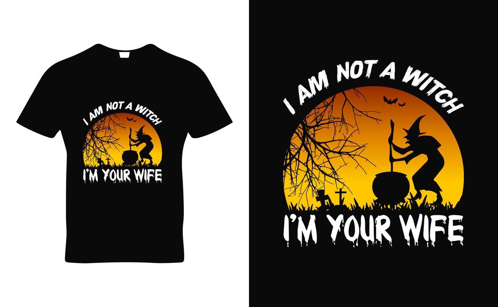 Halloween sort quotes t-shirt template design for Halloween day and POD business vector