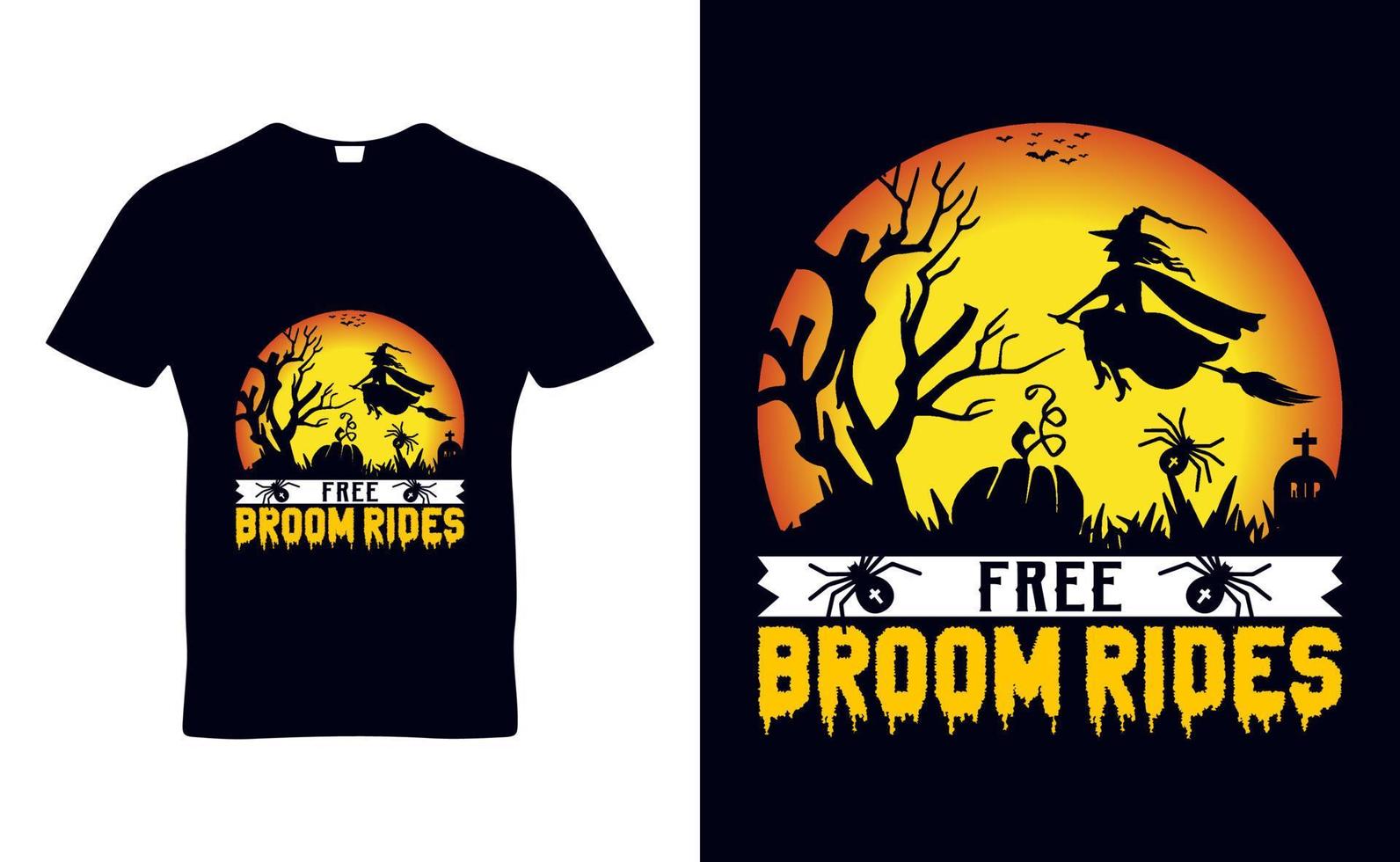 Halloween sort quotes t-shirt template design for Halloween day and POD business vector