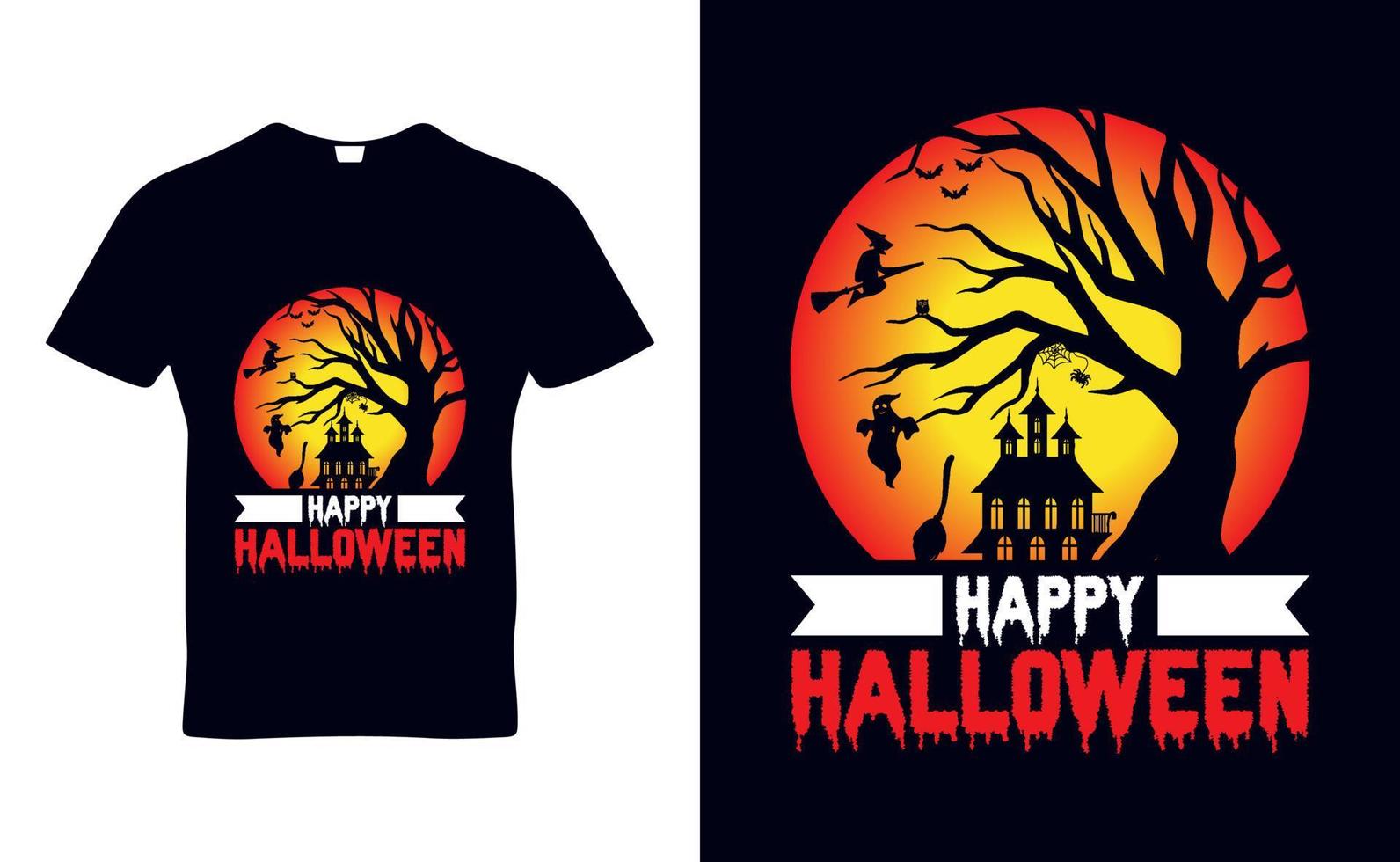 Halloween sort quotes t-shirt template design for Halloween day and POD business vector