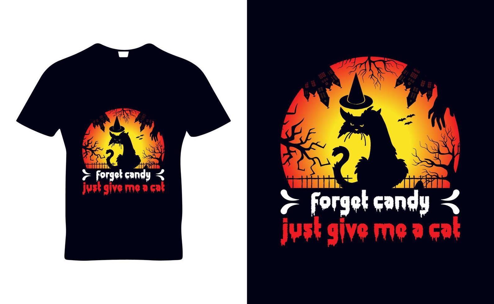 Halloween sort quotes t-shirt template design for Halloween day and POD business vector