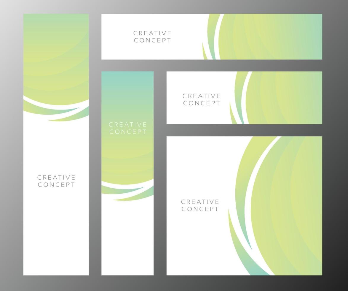 Abstract design banners vector template design