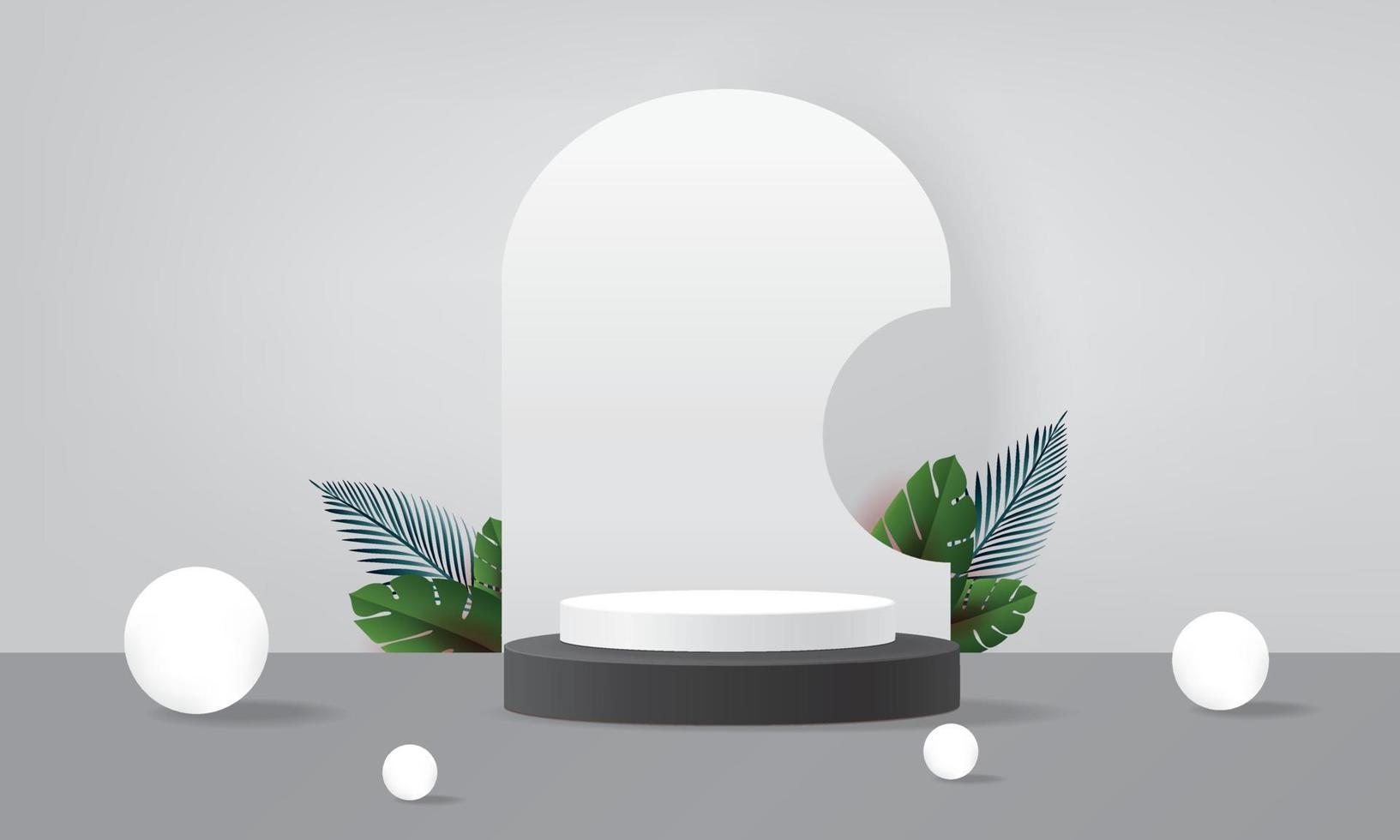 podium minimal mockup dark white modern backgrounds stand display studio vector