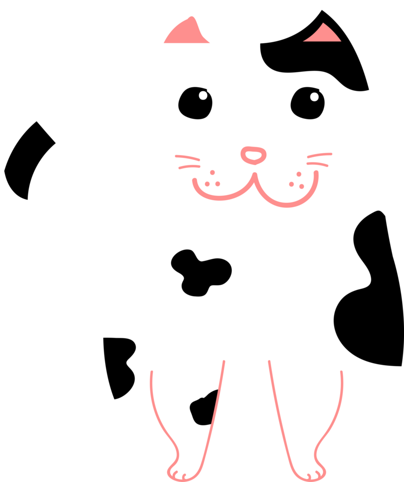 simpatico cartone animato gatto. gattino png