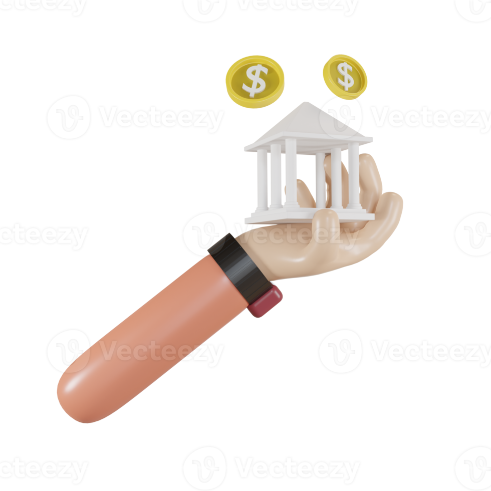 3d Illustration Object Icon Payment Bank png