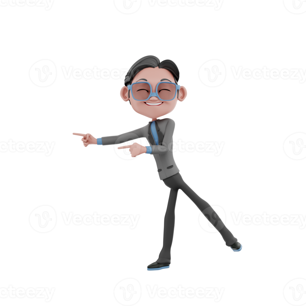 illustration d'homme d'affaires de personnage de rendu 3d png