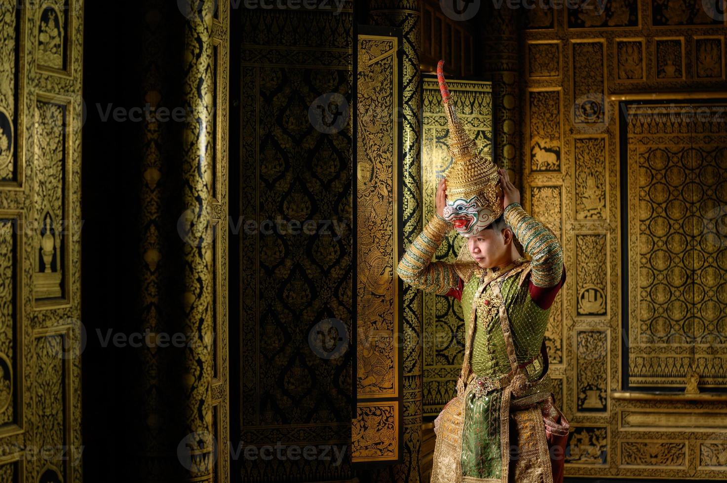 Khon, Is a classic Thai dance in a mask. This is Hanuman photo