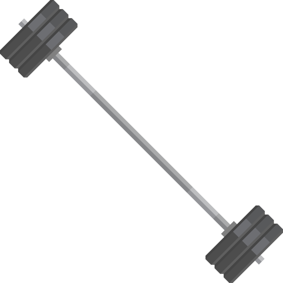 Barbell in flat style png illustration