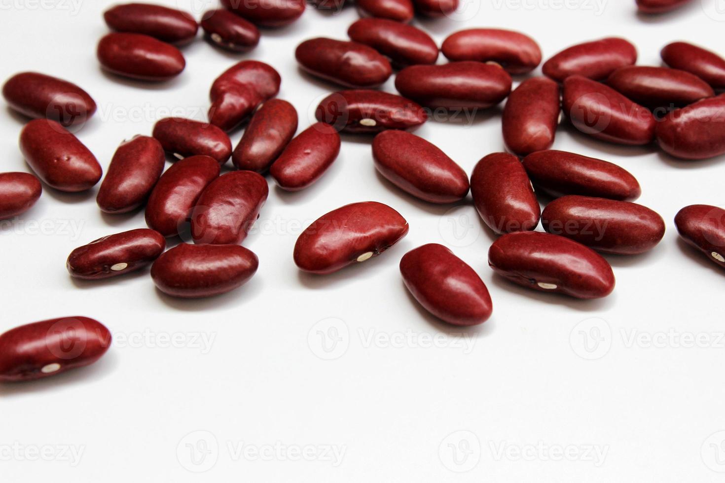 Red kidney bean isolated on the white background photo