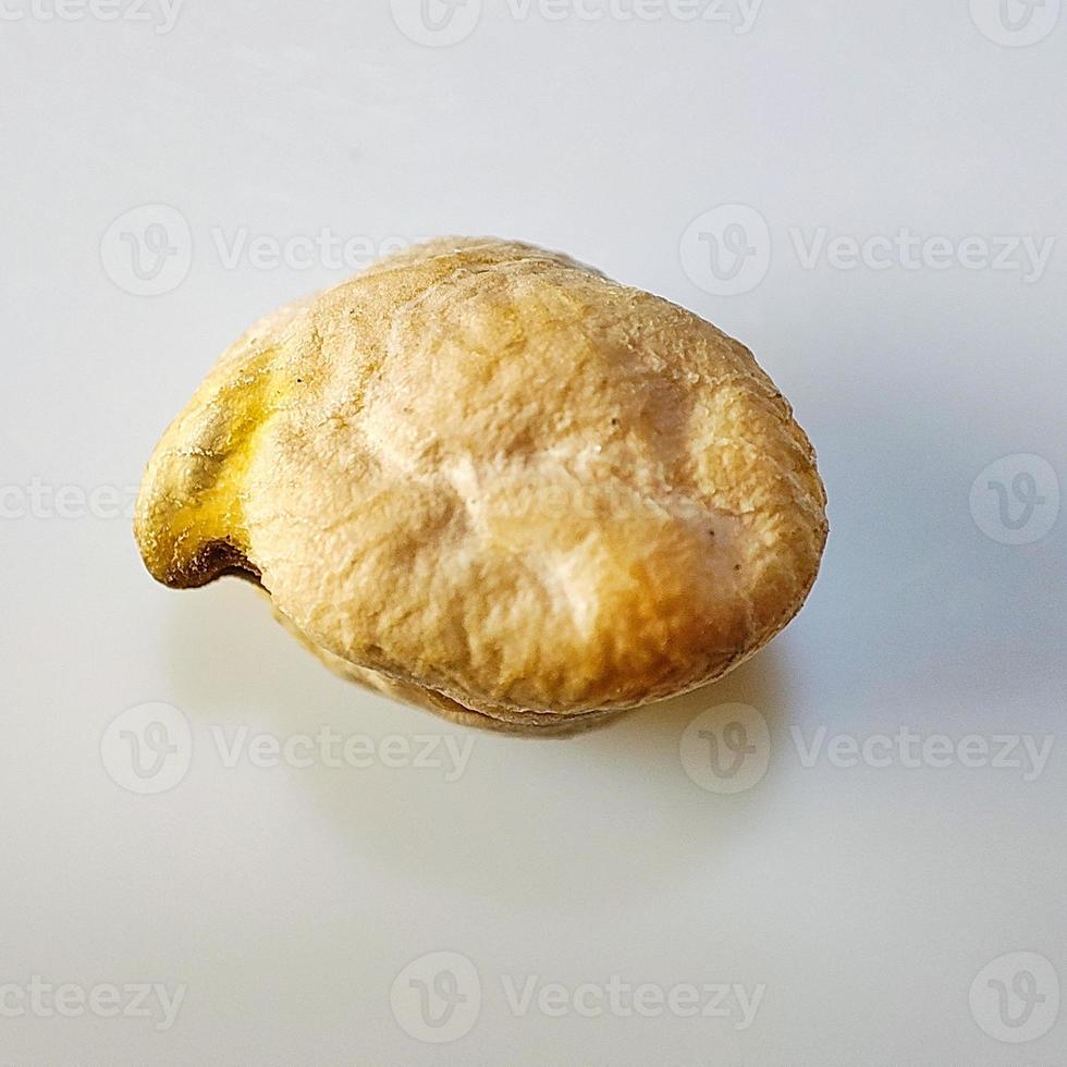 Macro shot of White Gram on white background. photo