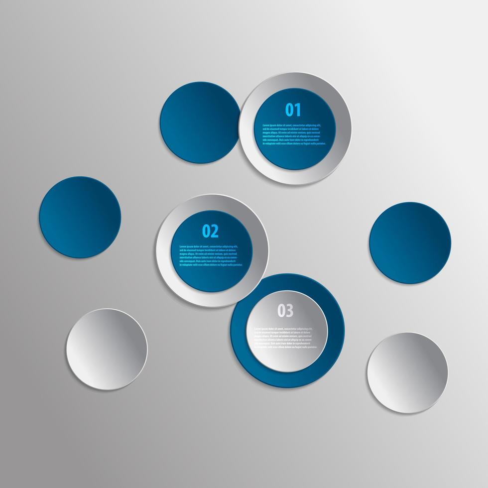 Business infographic with 8 element vector