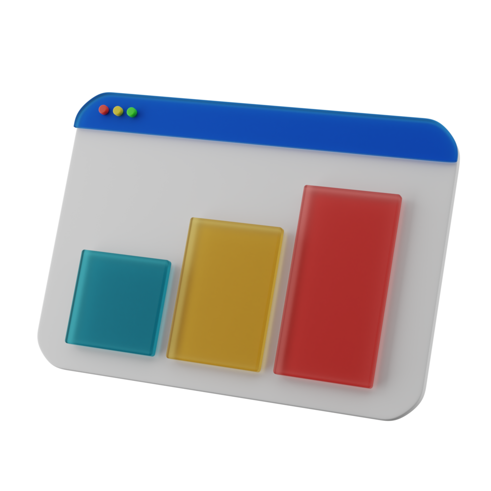 3d illustratie dashboard tech pictogram png