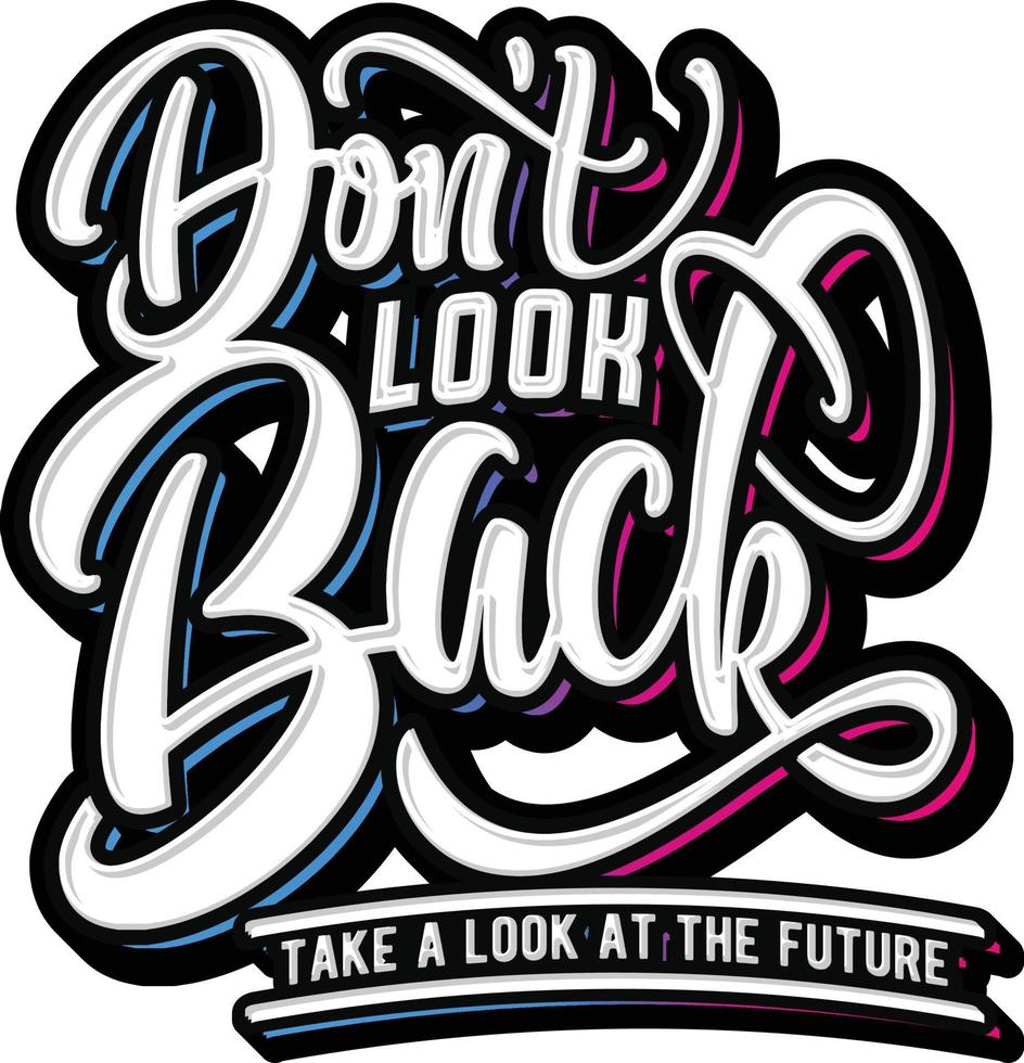 Look Lettering typography vector