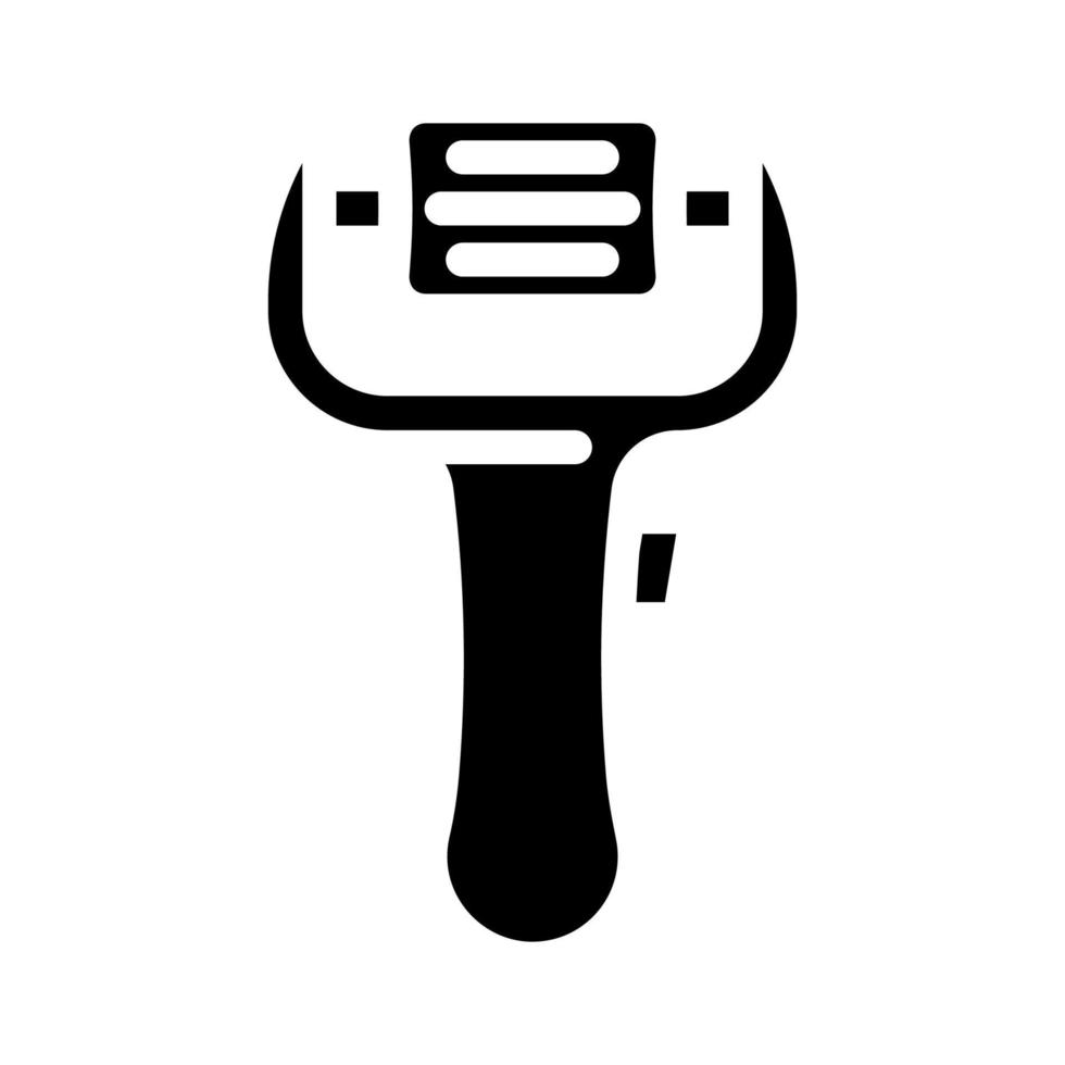 foot grooming tool callus remover glyph icon vector illustration