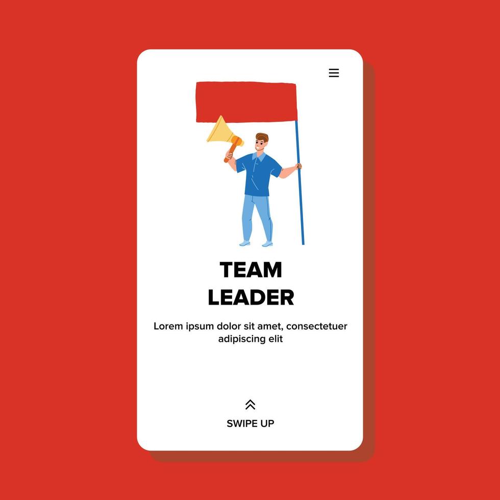 Team Leader Management Working Process Vector