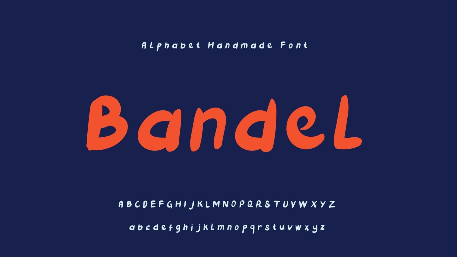 Handwritten alphabet font. Hand drawn abstract bold font brush typography vector