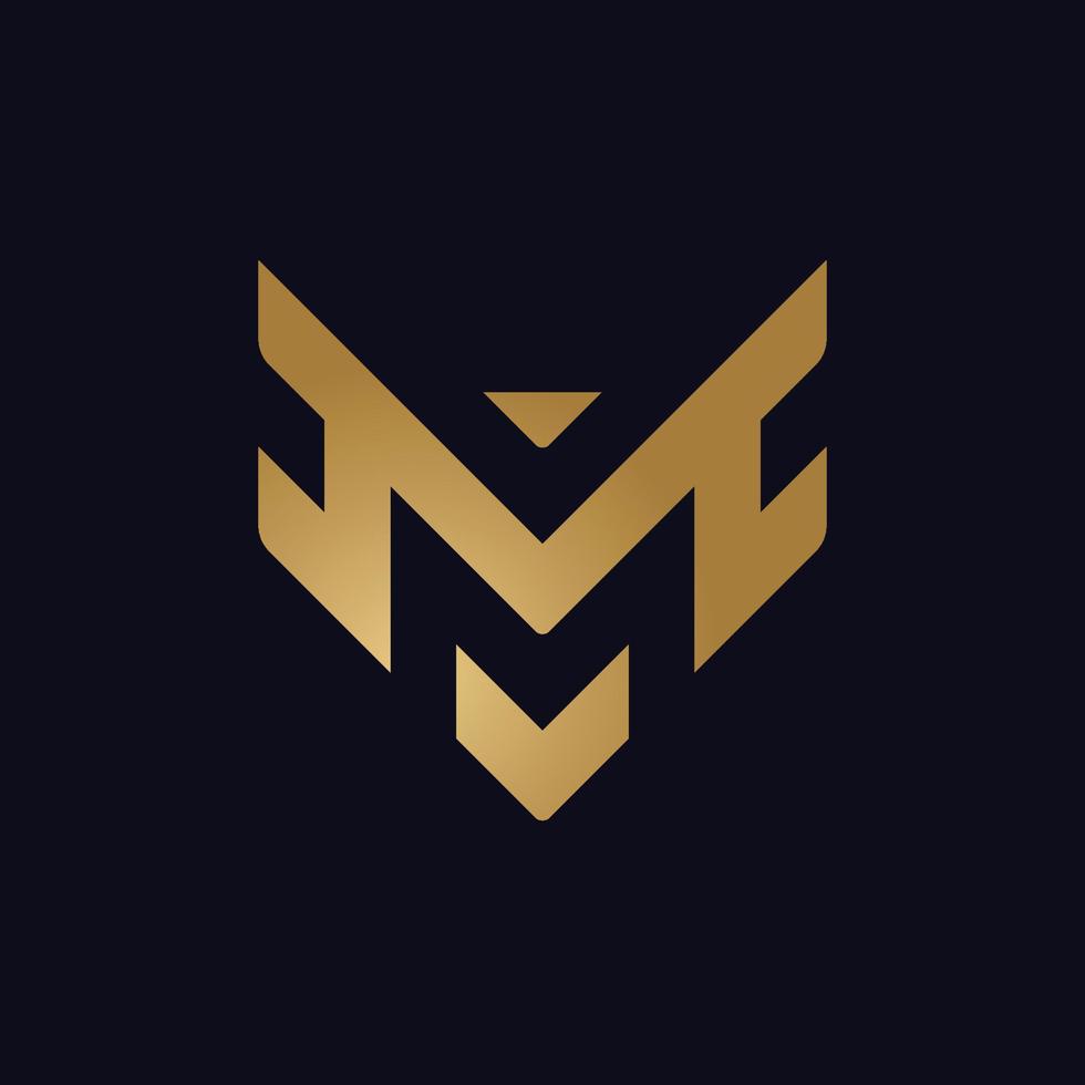 logotipo de letra m plantilla de diseño de vector de logotipo plano logotipo de m abstracto