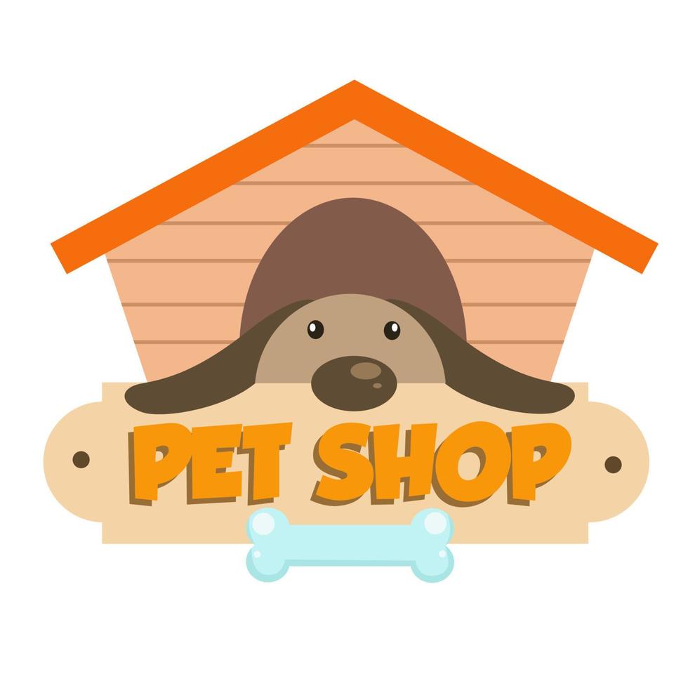 Cute logo for your pet shop vector