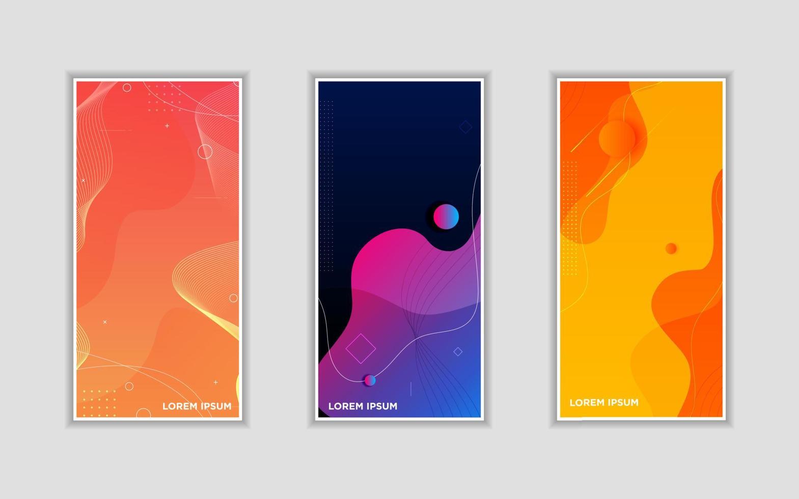 Abstract Colorful wavy Background Border and Frame. Usable For Banner, Poster, Presentation, Social Media Story Template. Vector Graphic Illustration.