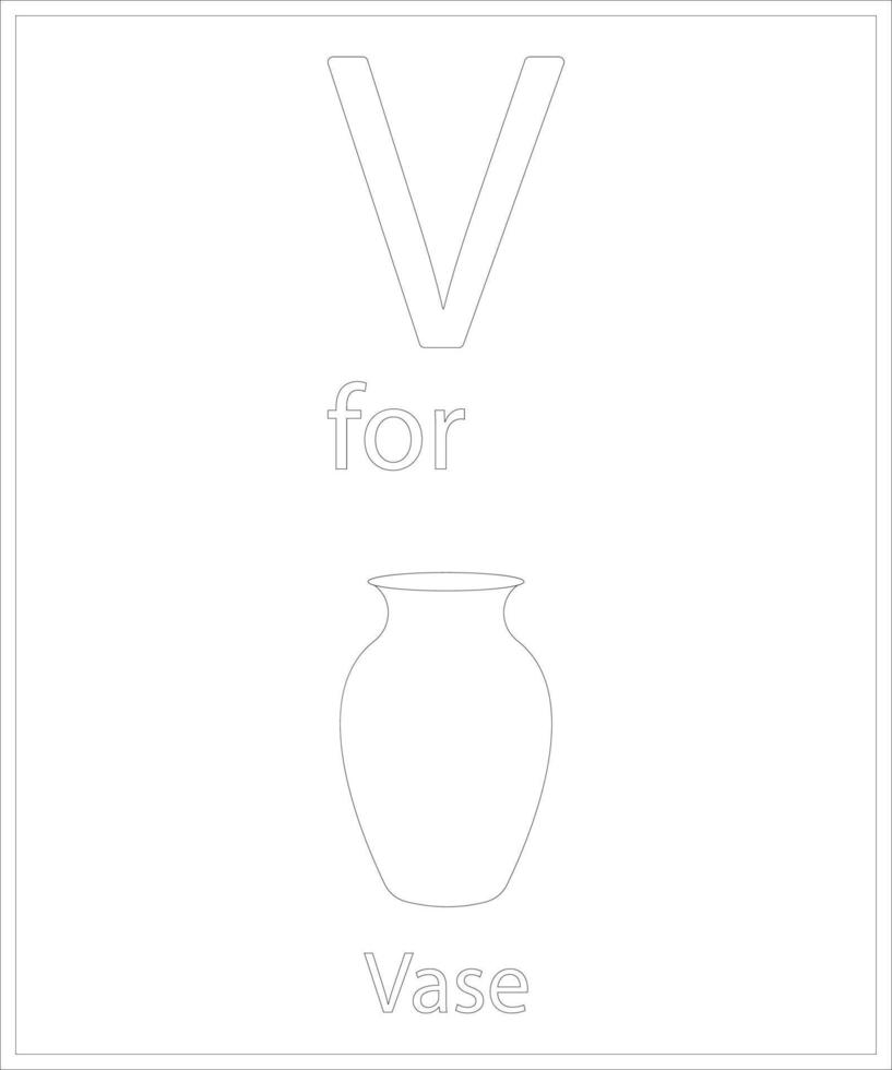 letter coloring page vector