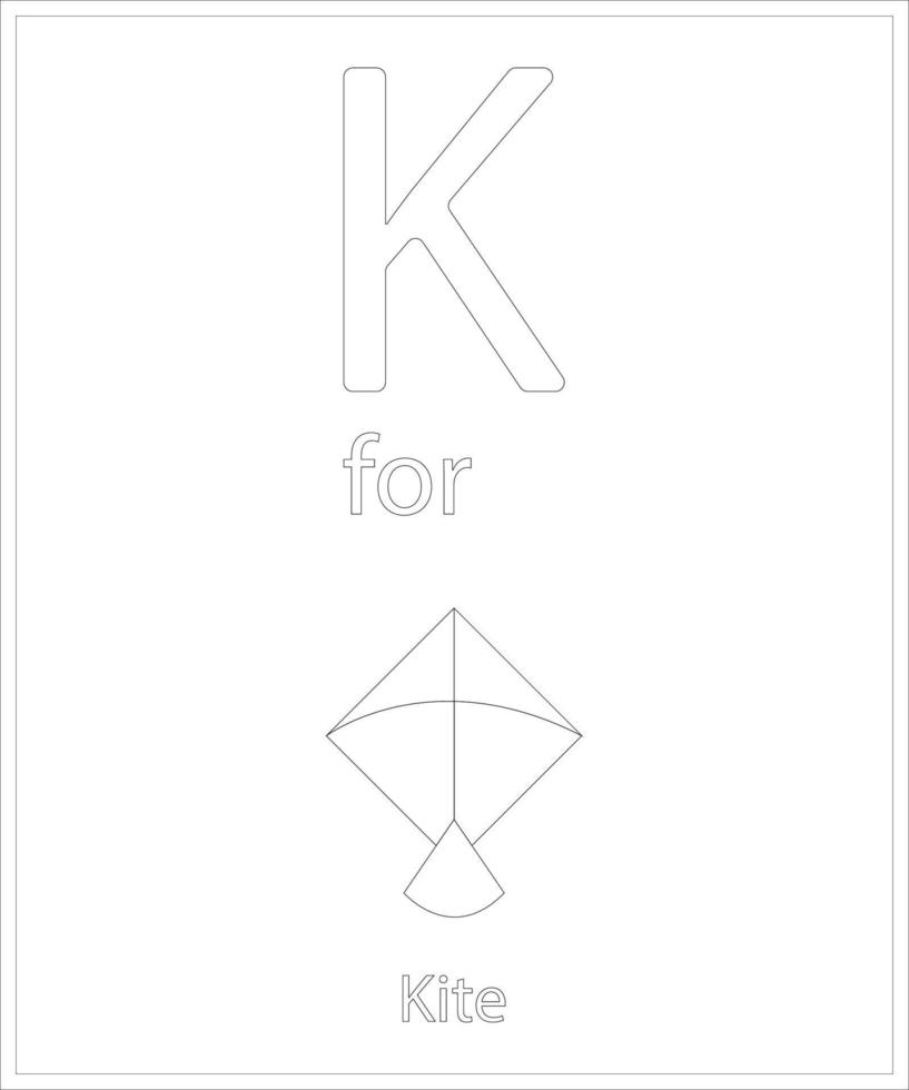 letter coloring page vector