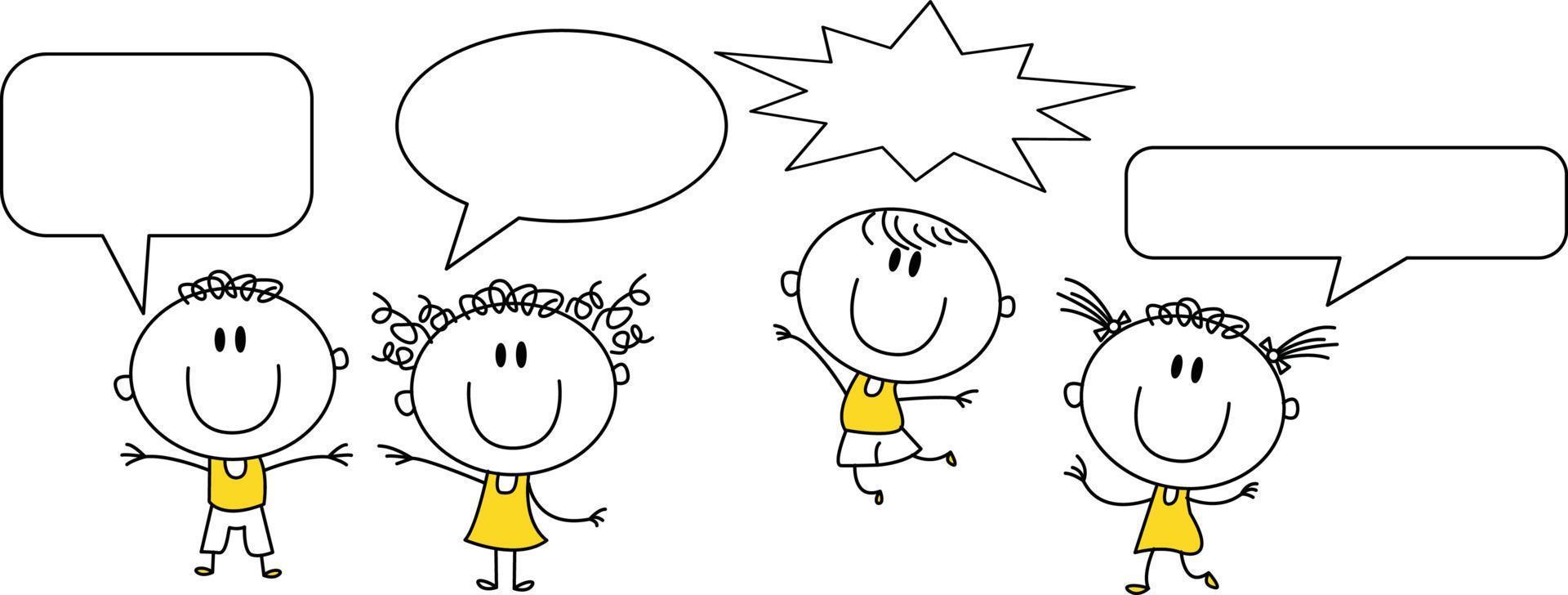 cartoon illustration of a smiling child. can be used for design purposes. vector