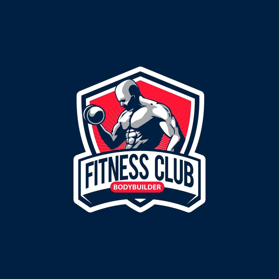 fitness sport logo design vector