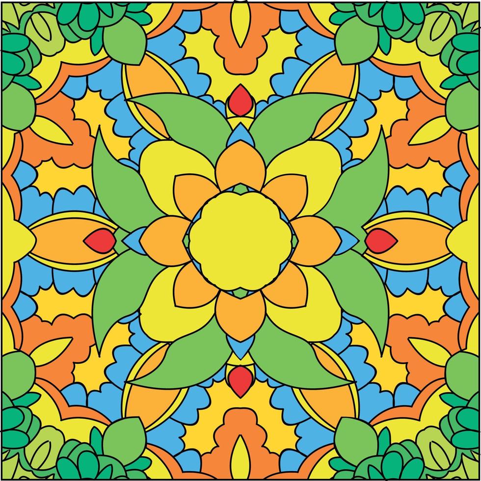 Batik motifs with floral themes and soft colors vector