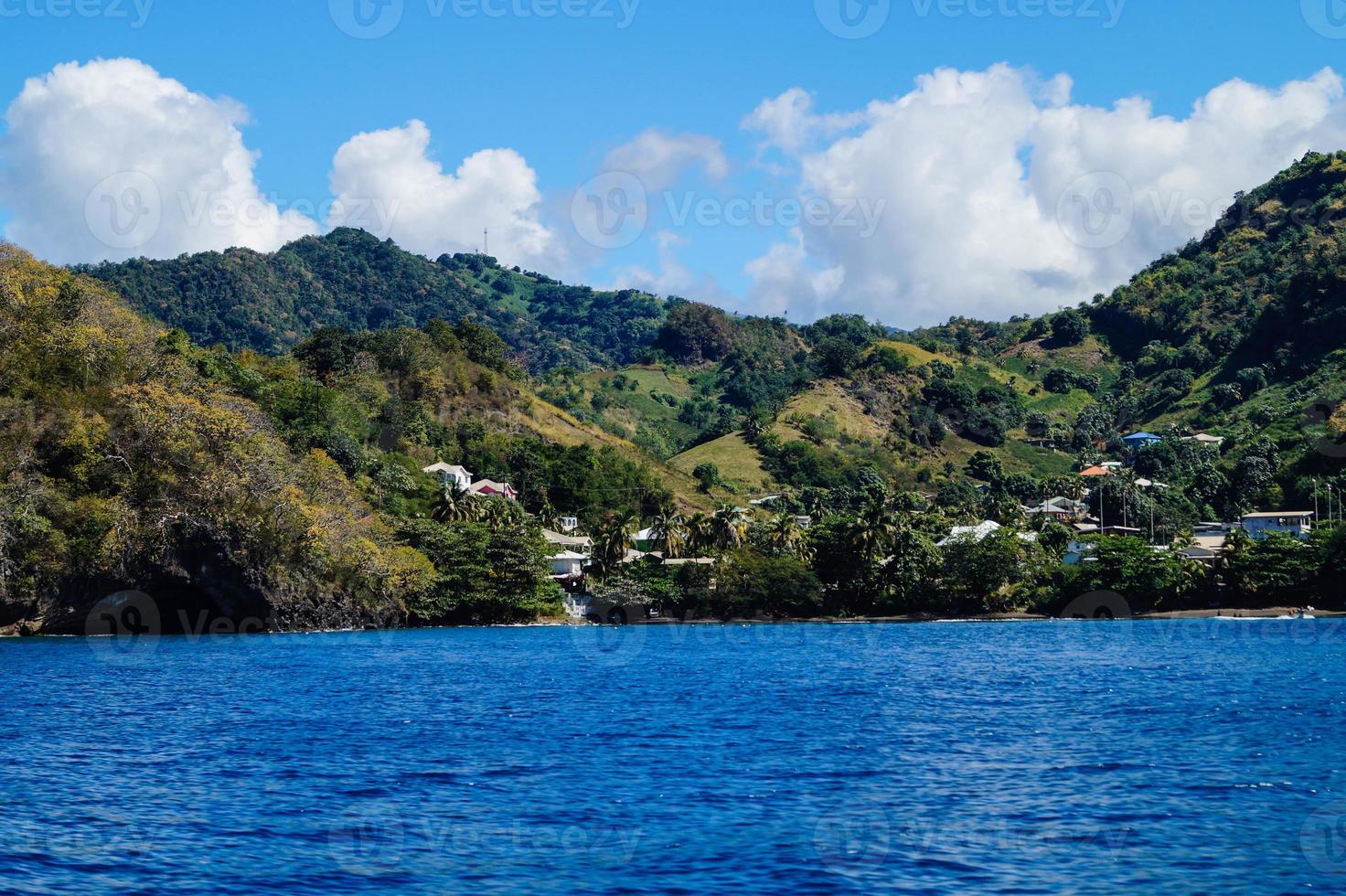 Wallilabou Bay Saint Vincent and the Grenadines in the caribbean sea photo