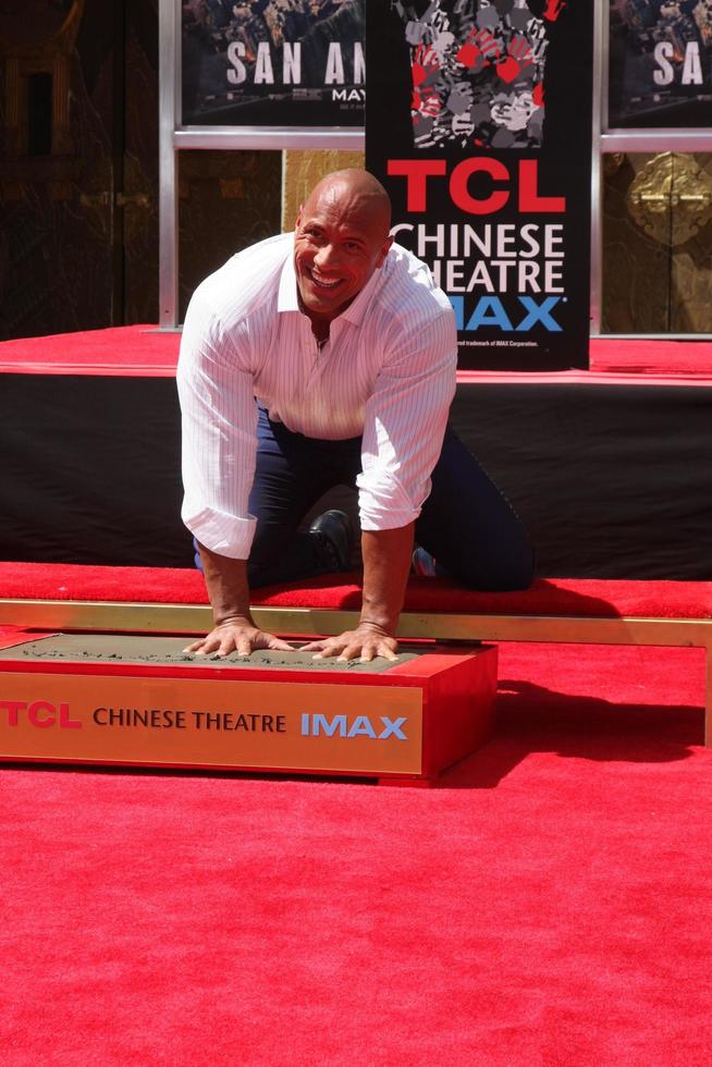 LOS ANGELES, MAY 19 - Dwayne Johnson, The Rock at the Dwayne Johnson Hand and Foot Print Ceremony at the TCL Chinese Theater on May 19, 2015 in Los Angeles, CA photo