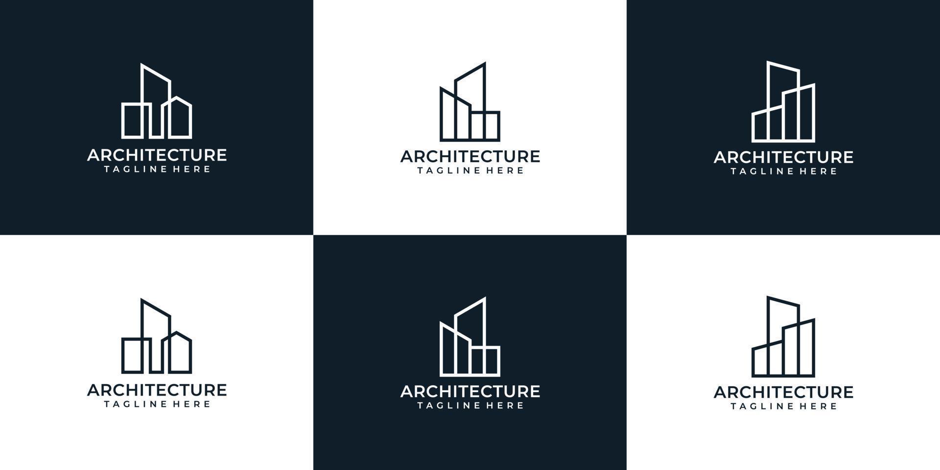 Architecture vector logo collection