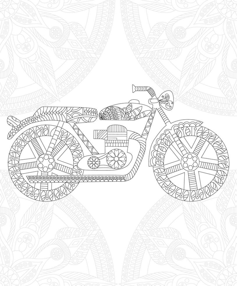 dibujos de motos para colorear o para niños vector