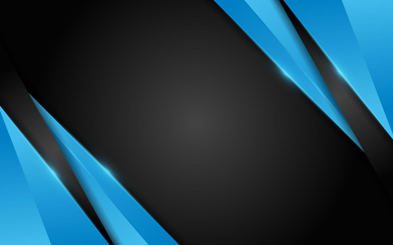 combinación azul dinámica abstracta con diseño de fondo negro. vector