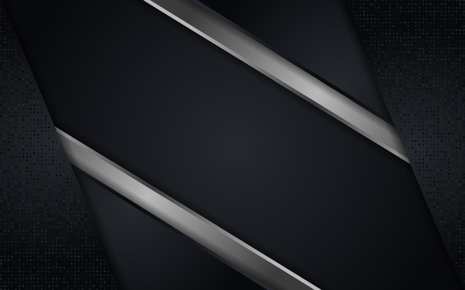 Abstract black combine with silver line textured overlap layer background vector