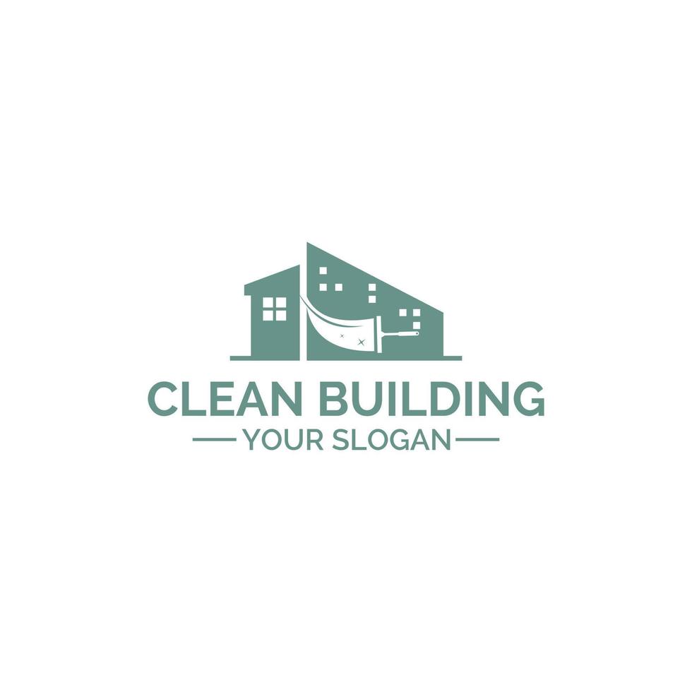 Cleaning building logo design vector, Clean, Building, city, cleaner vector