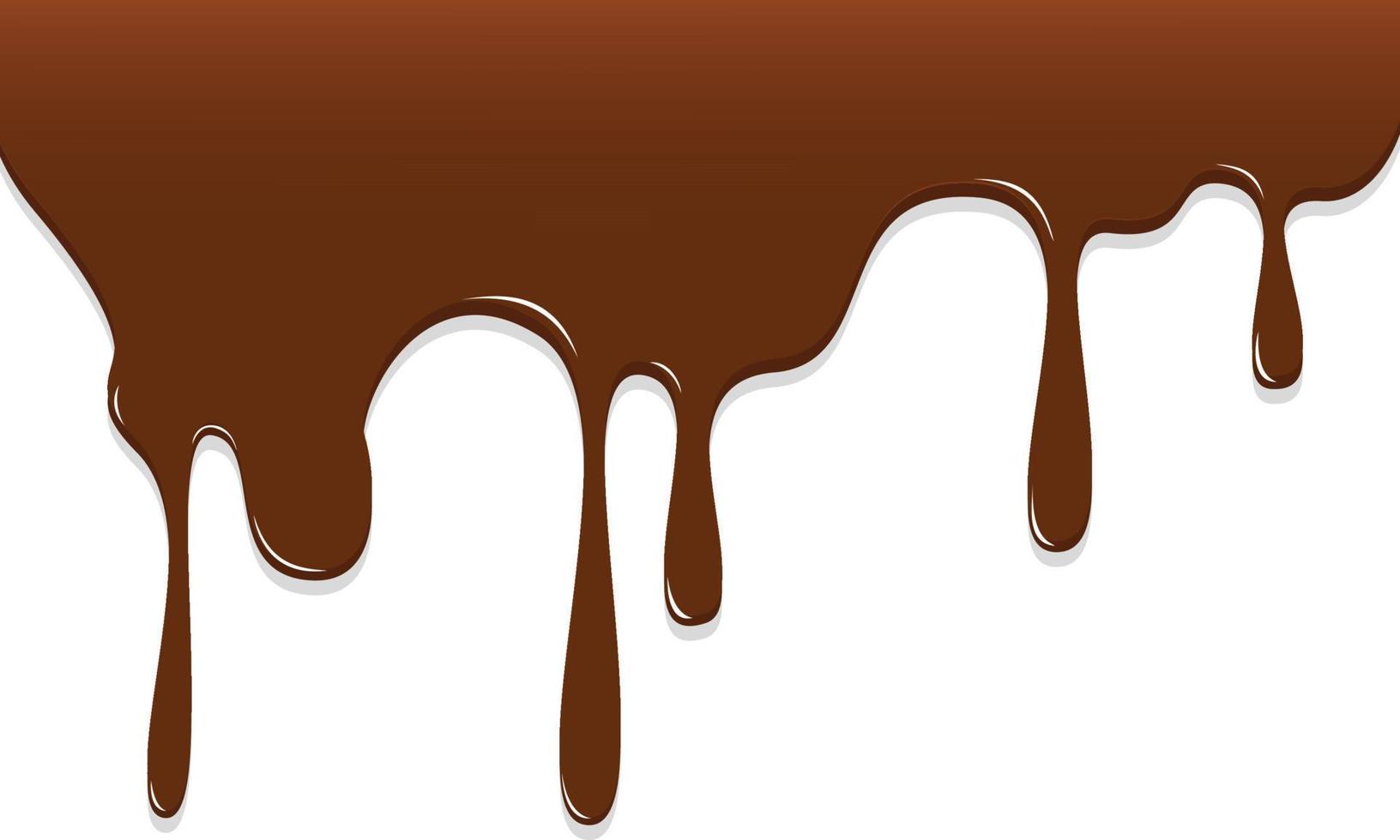 goteo de chocolate, ilustración de vector de fondo de chocolate