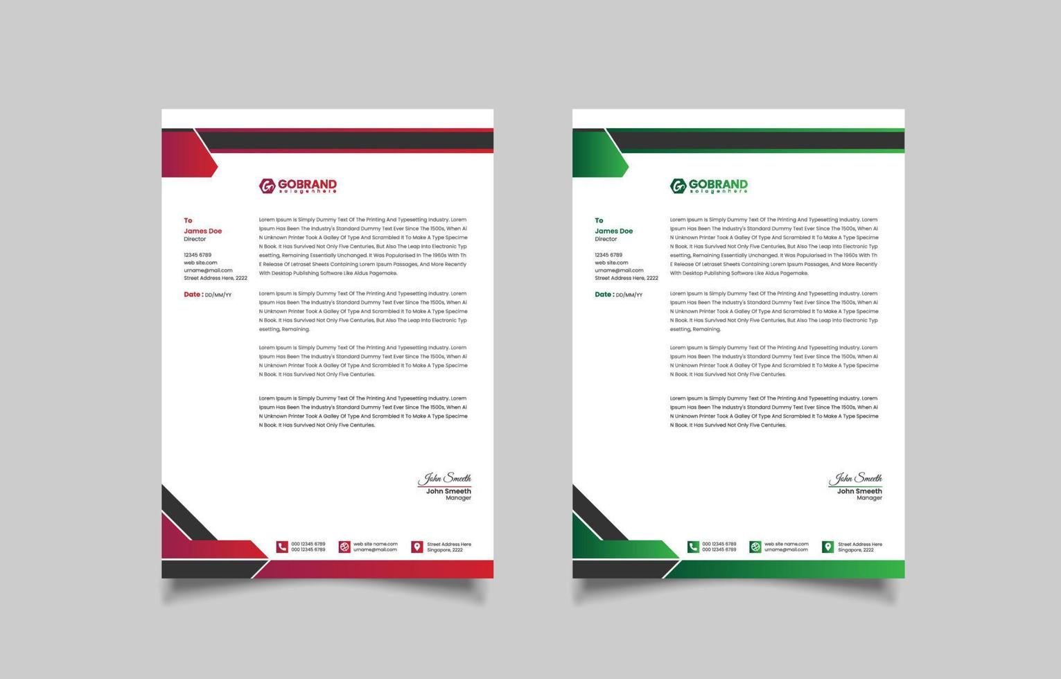 Letterhead Template Modern Letterhead Design vector