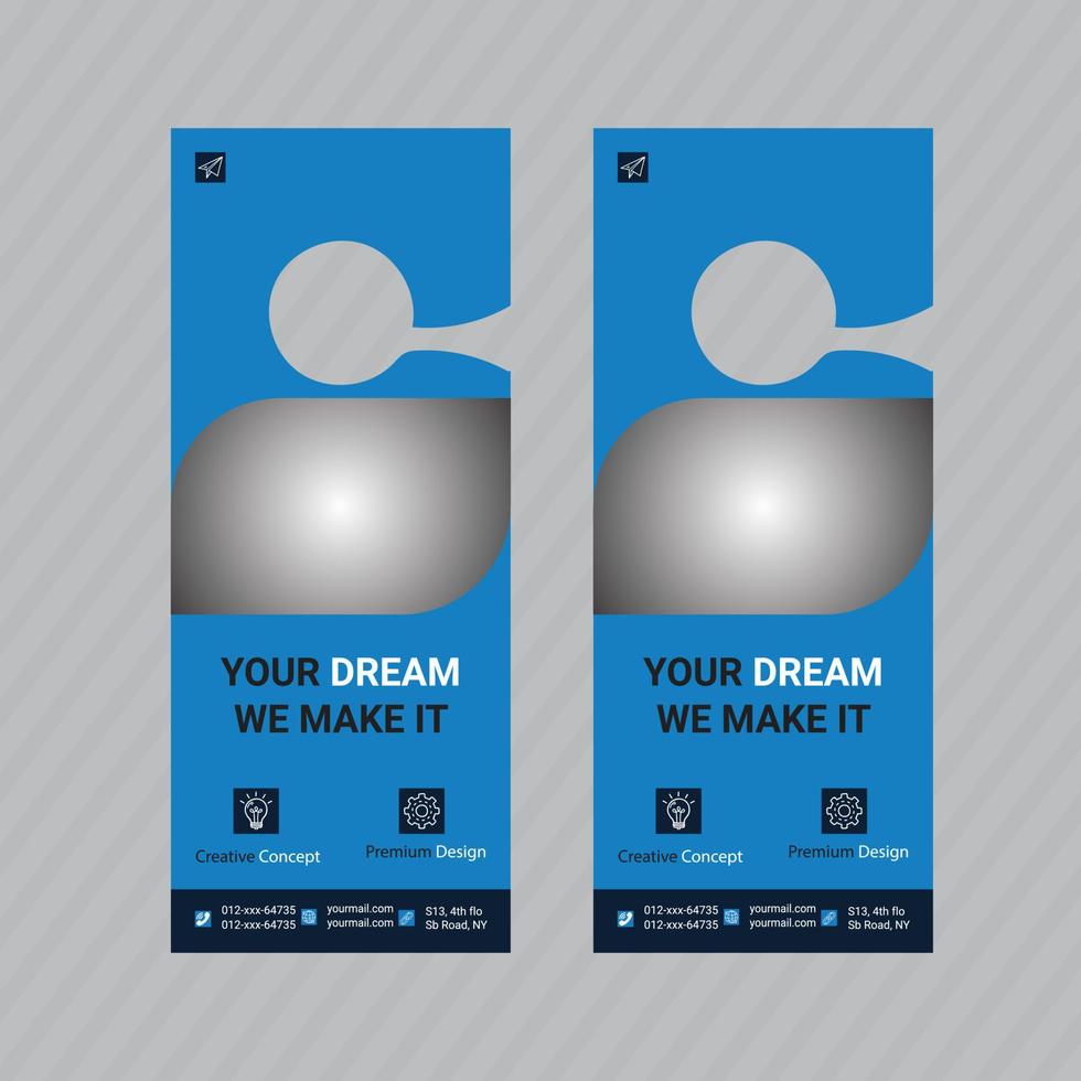 Door hanger design , hanger template, Vector hanger