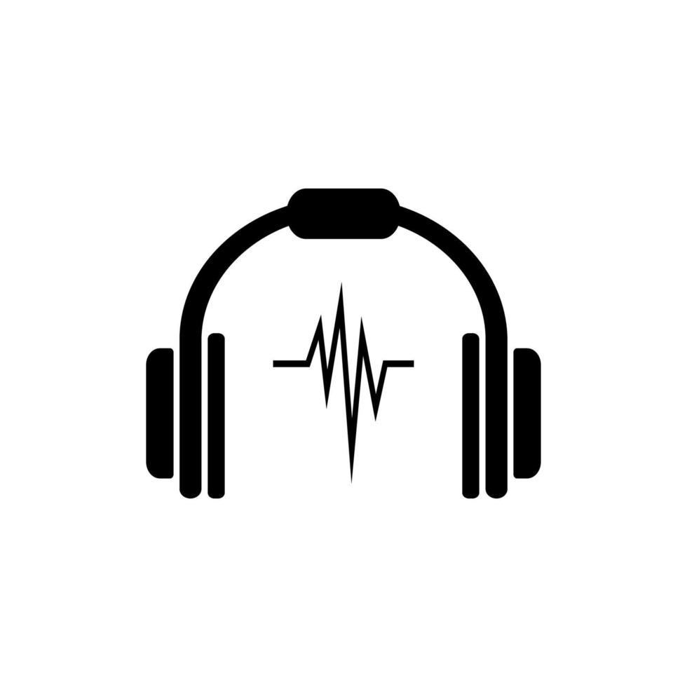 headset icon vector design