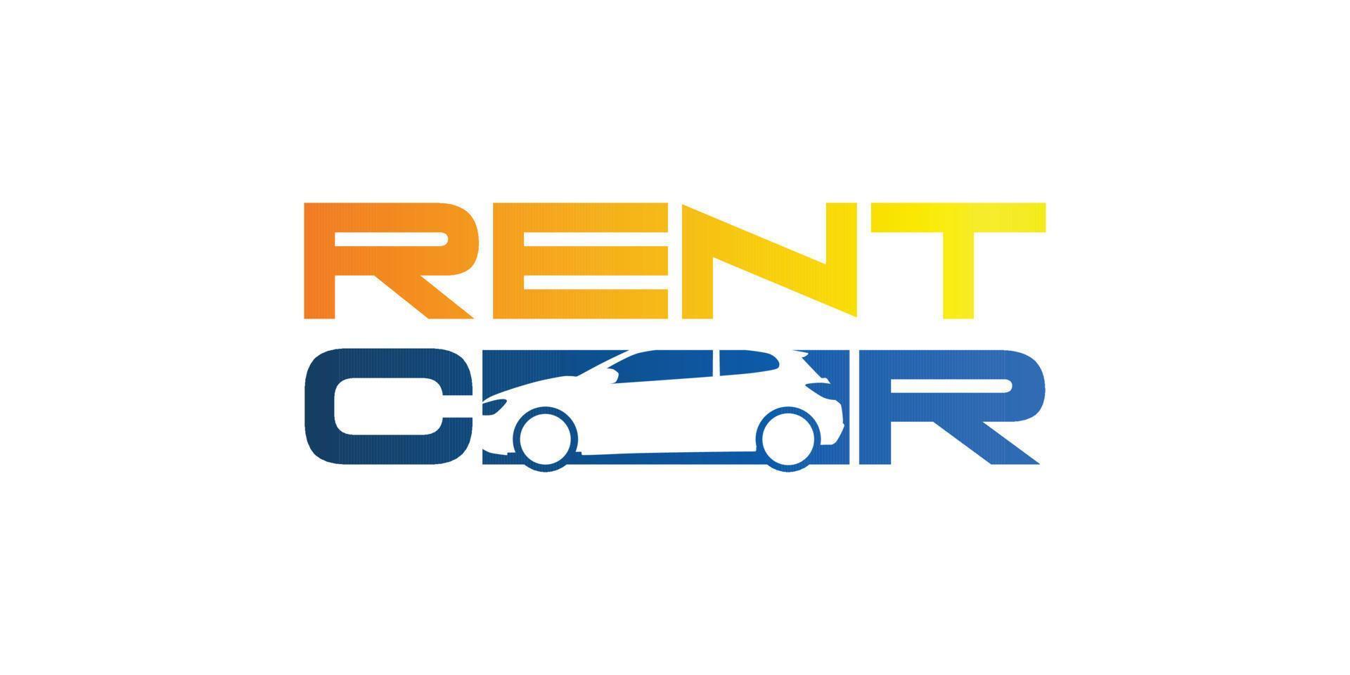 Modern and attractive car rental logo design vector