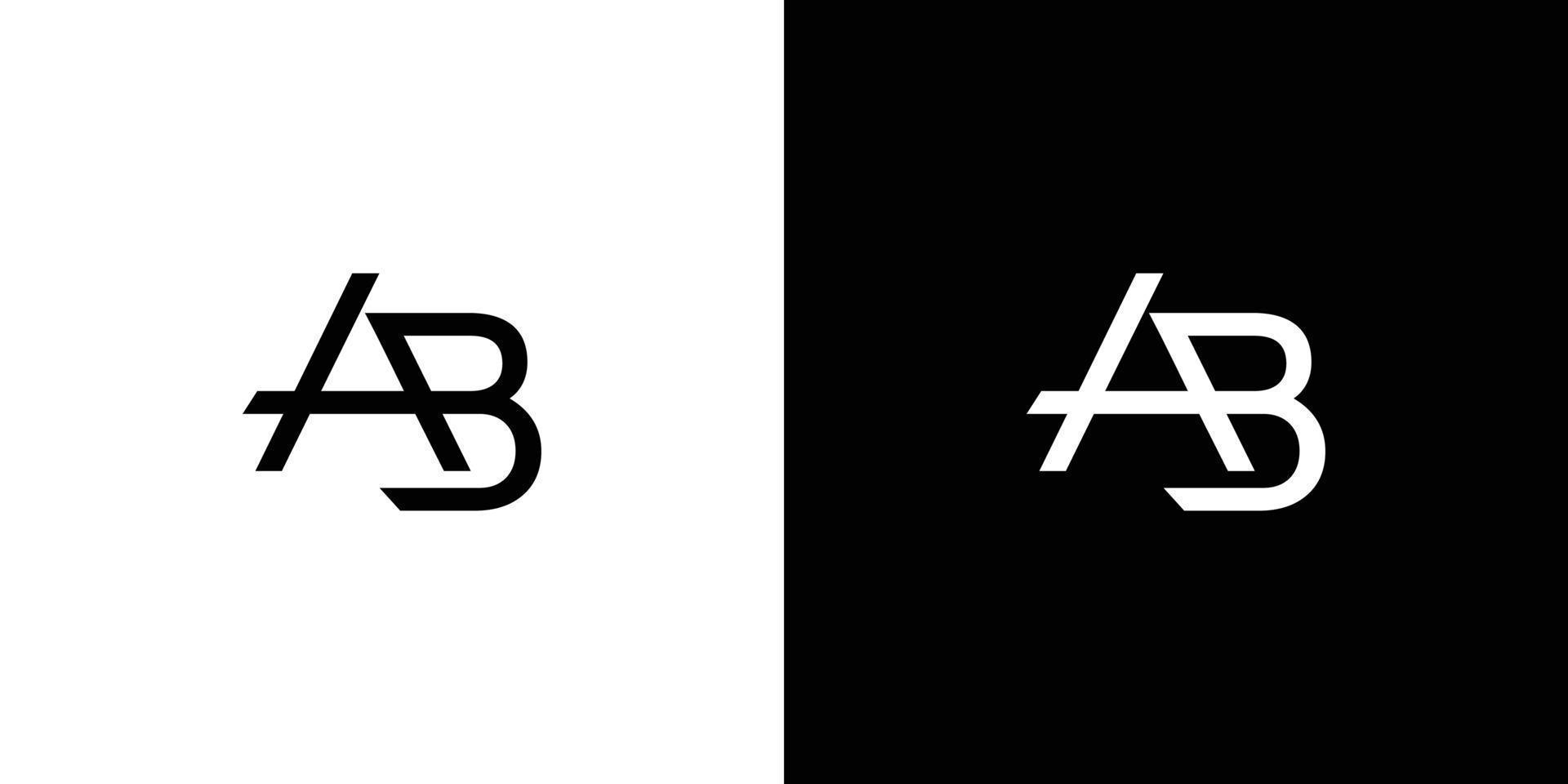 Modern and professional AB letter initials logo design vector