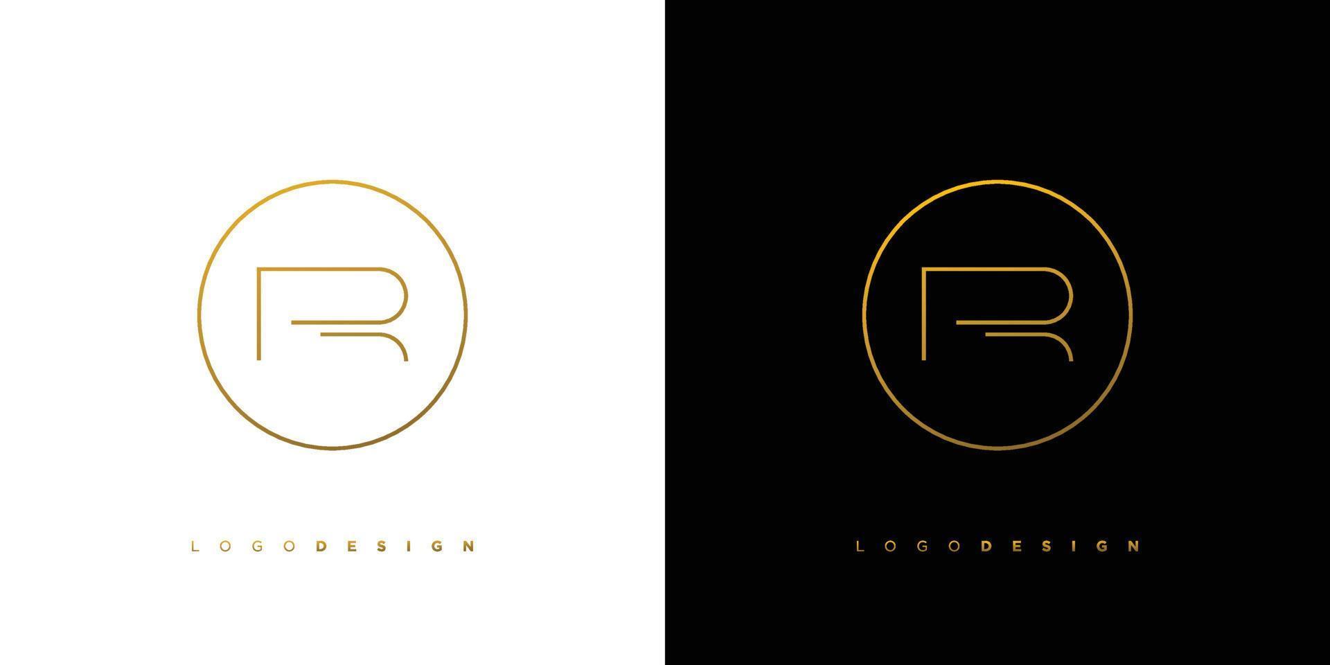 Modern and elegant letter R initials logo design vector