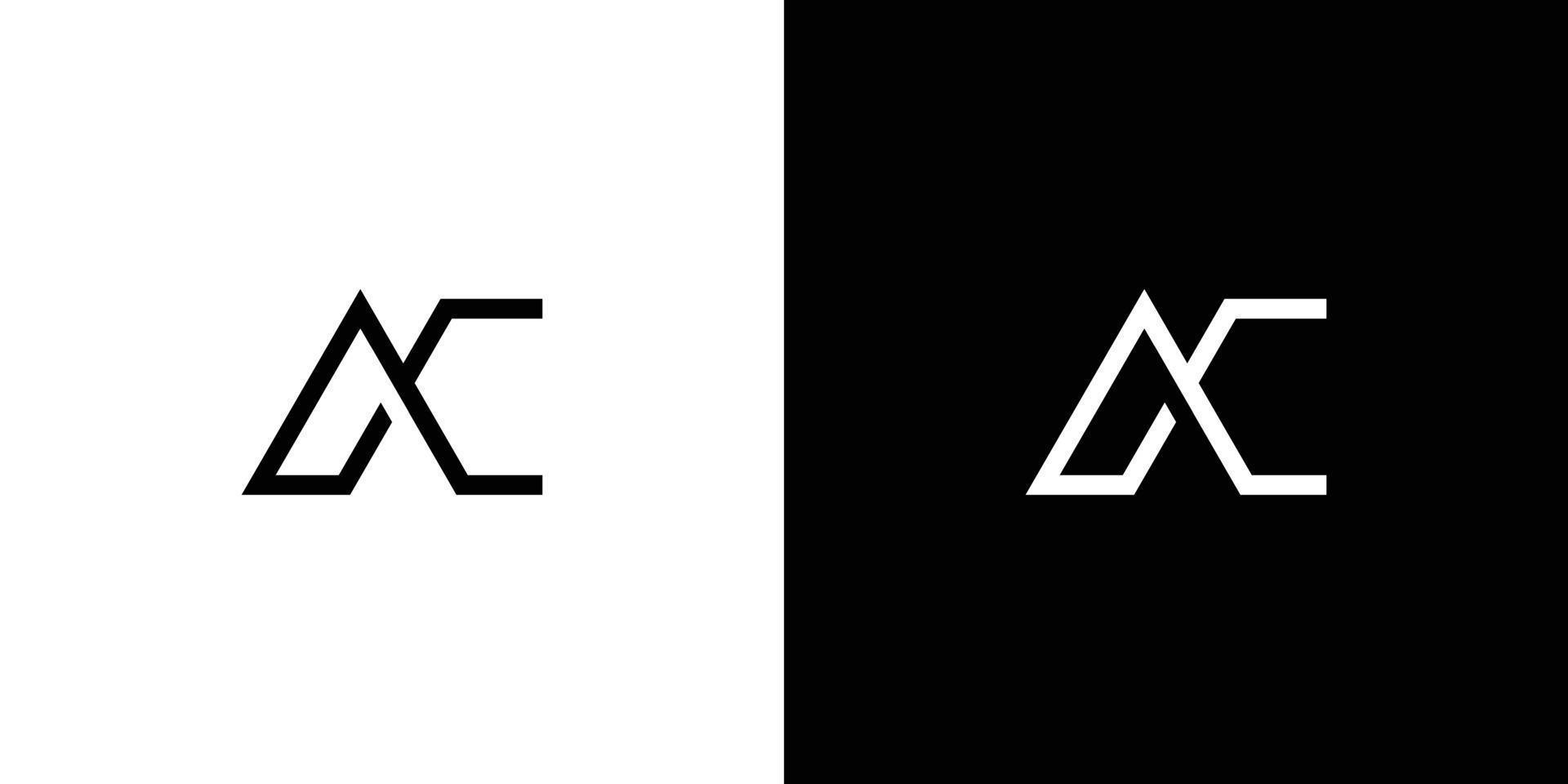 Modern and unique AC letter initials logo design vector