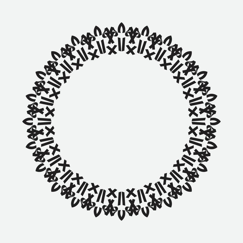 round and circular decorative pattern for design frameworks and banners vector