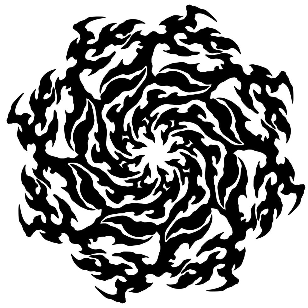 Fire ball mandala element vector