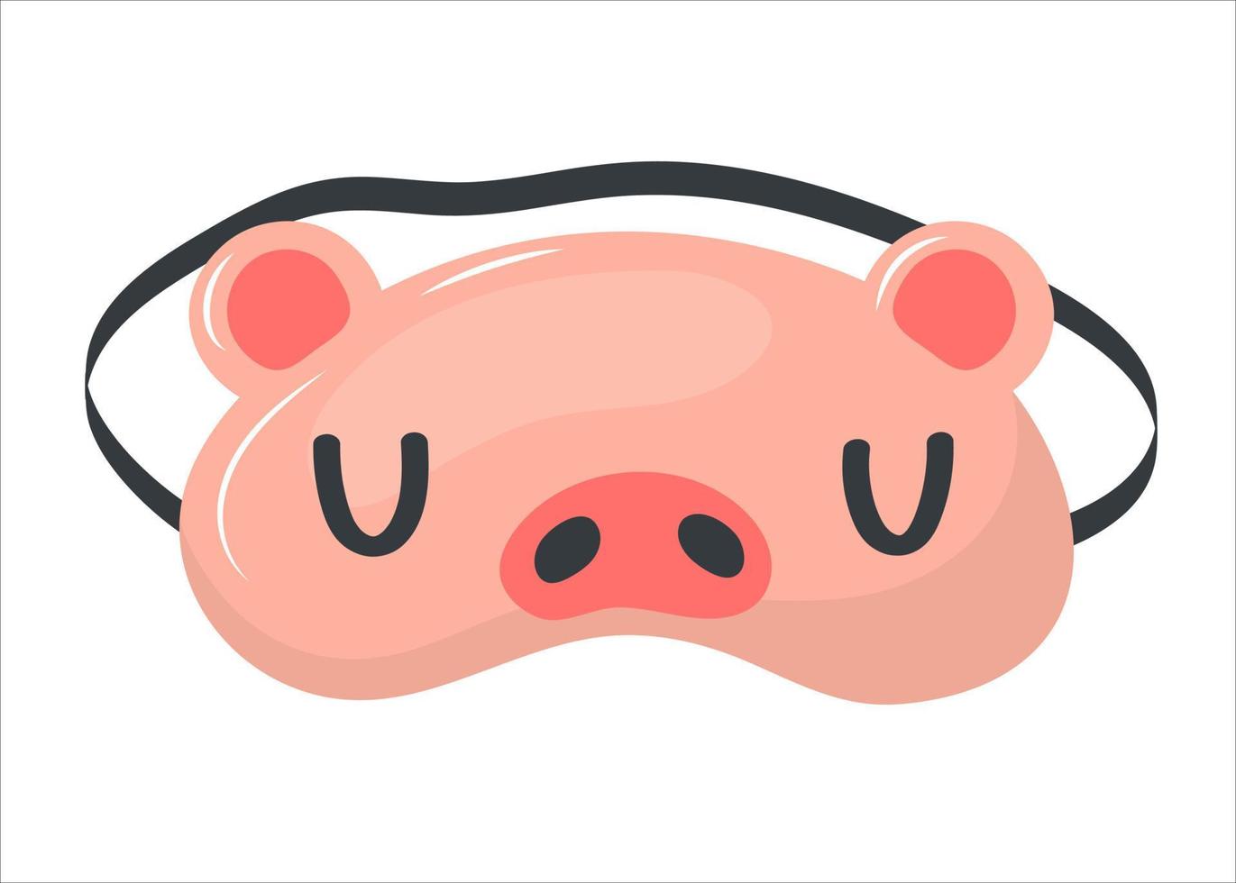 cartoon style sleep mask vector