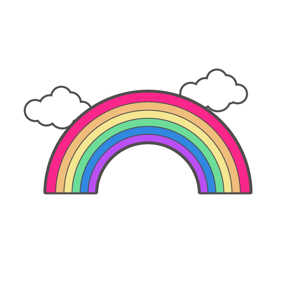 Free arco iris de dibujos animados kawaii abstracto 9259873 PNG with  Transparent Background